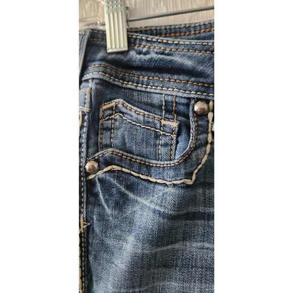 Ariat Jeans Womens 25R Ruby Bootcut Blue Long Denim Pants Embroidered Ladies - Picture 4 of 10